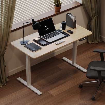 Durable White Electric Height-Adjustable Standing Desk image 4