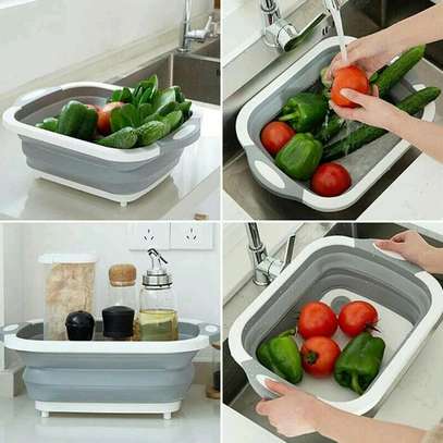 foldable collapsible chopping board colander /pbz image 3