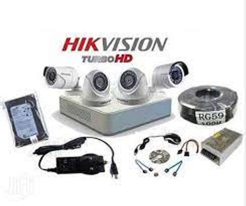 Hikvision Four CCTV Cameras System Kit Package Set Up image 1