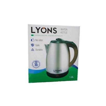 Lyons Silver & Black, Cordless Stainless Steel Electric Kettle -1.8 Litres image 3
