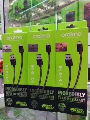 Braided Oraimo micro usb data cable fast charging image 3