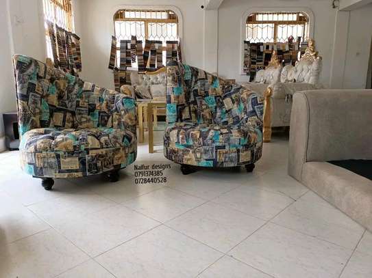 One seater floral upholstered sofas Kenya image 5