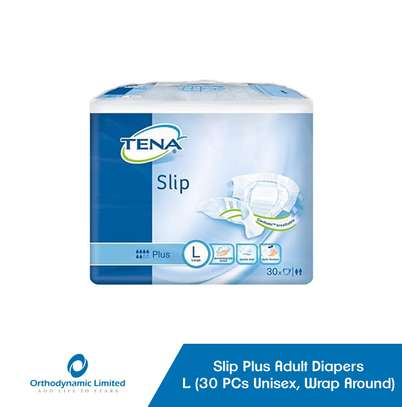 Tena Slip Plus Diapers-Large (Pack of 30.Unisex, wrap around) image 1