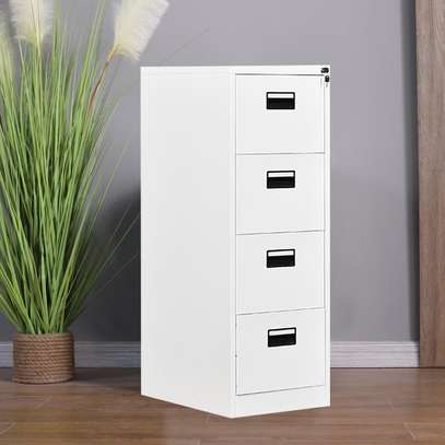 Modern 4-Drawer Steel Filing Cabinet image 1