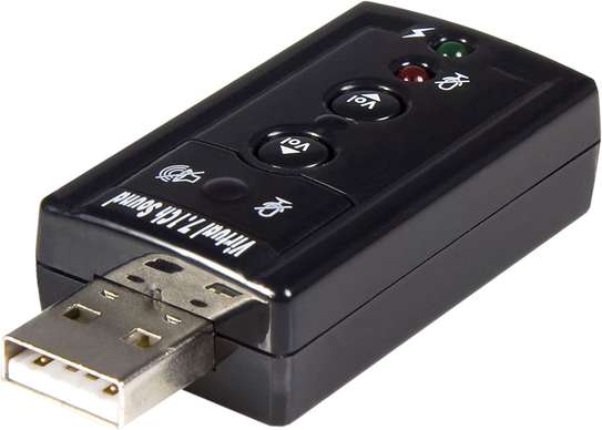 USB Stereo Audio Adapter External Sound Card image 1