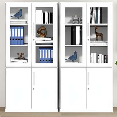 White Steel Vertical Filing Cabinet image 6