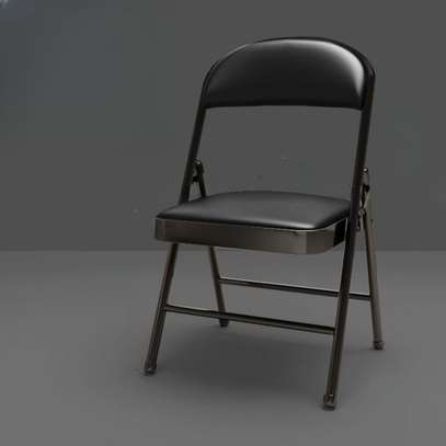 Office Foldable Black Upholstered Seating Chair image 2