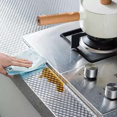 Silver Kitchen Aluminum Foil /kitchen table top mat image 2