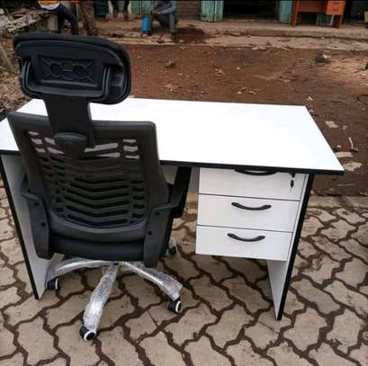 Laptop office desk plus headrest chair image 1