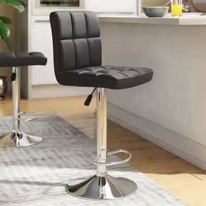 Adjustable Counter Leather Stool image 1