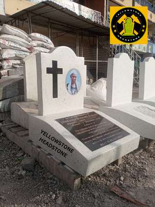 terrazzo Headstones with Personalized Images image 1