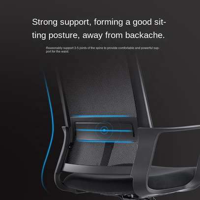 Comfortable Fabric Office Chair – Ergonomic Mesh Back image 4
