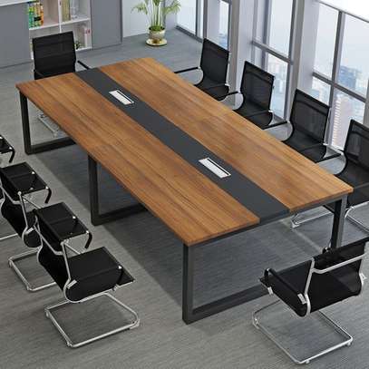 Boardroom Table: 240cm Long Brown  Boardroom Table image 2