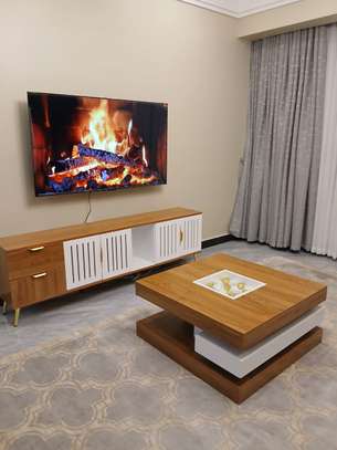 Wooden TV Stand with Coffee Table Combo image 3