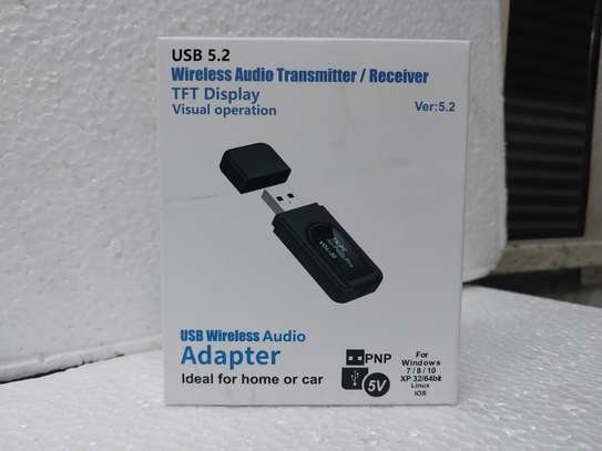 USB Bluetooth 5.0 Audio Transmitter Receiver With LCD Displa image 2