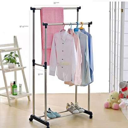 Coat rack/Floor coat, double pole stainless steel hanger. image 1