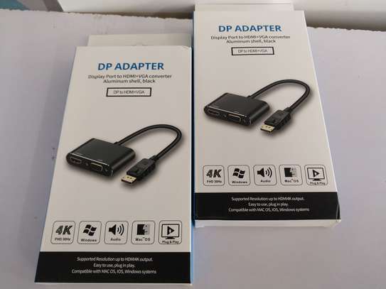 DisplayPort to HDMI VGA Adapter, DP Display Port to VGA HDMI image 1