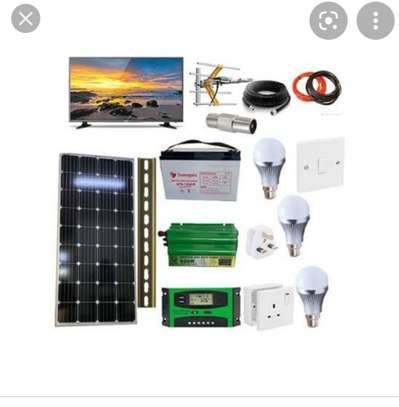 COMPLETE SOLAR KIT 150WATTS WITH 32 " TV image 1