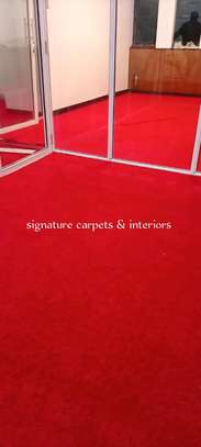 Wall to wall carpet red image 1