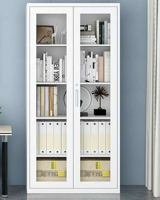 Office cabinet: 2 Door Glass Office Filing Cabinet image 2