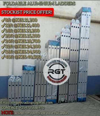 FOLDABLE ALUMINIUM LADDERS FOR SALE (STOCKIST PRICE) image 2