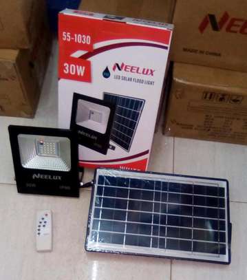 30w solar floodlights with remote image 1