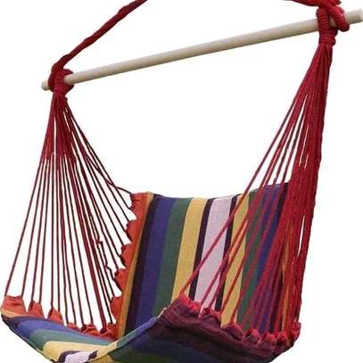 Patio Tree hanging Hammock seat with wooden bar image 2