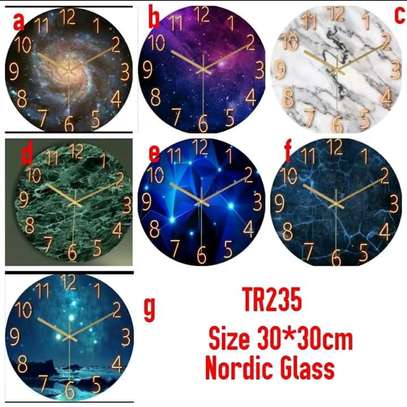 Nordic glass wall clock image 2