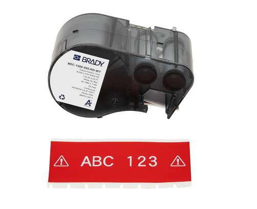 Brady Authentic (M5C-1500-595-RD-WT) Labels image 3