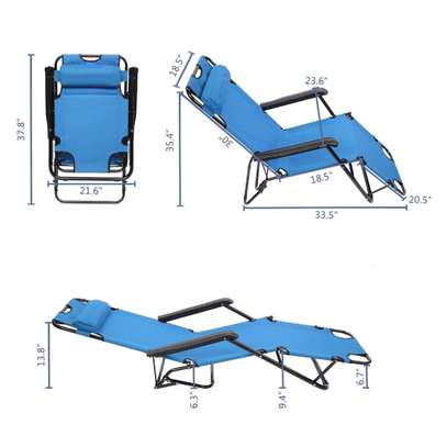 *2-in-1 Beach Lounge Chair & Camping Chair image 4