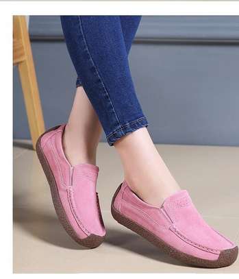 Pink Loafers flats shoes Woman folding Women Flats image 1