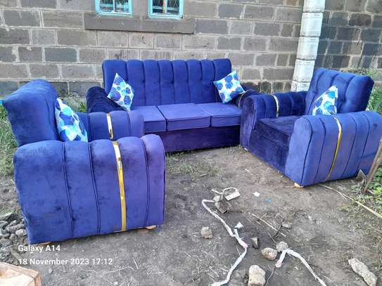 Blue 5seater seater sofa set on sale image 1