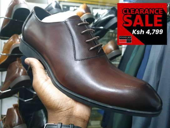 Coffee brown formal leather shoes image 2