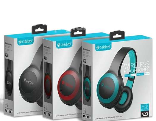 Globebox A23 Wireless Over-Ear Headphones Black Red image 5
