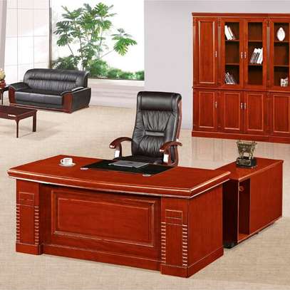 Office Desk: 140cm Mahogany Ample Executive Desk image 4