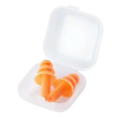 3 Silicone Ear Plugs With Plastic Box Reusable Hearing image 8