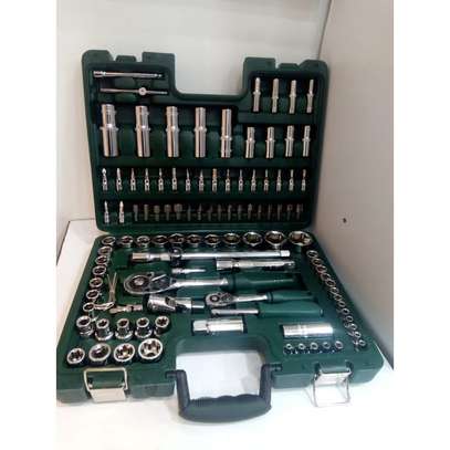 108 pieces heavy duty chrome vanadium tool box image 1