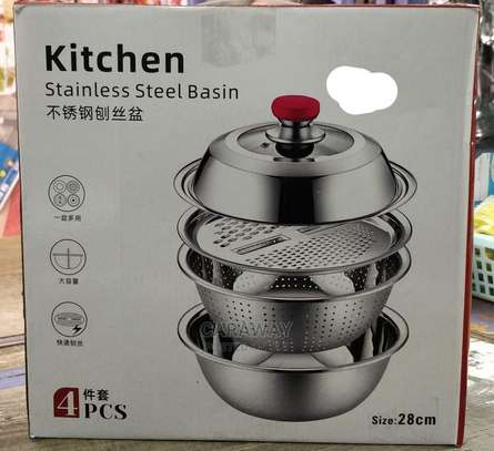 Kitchen 4 Pcs Set* 28cm*Stainless Steel image 1