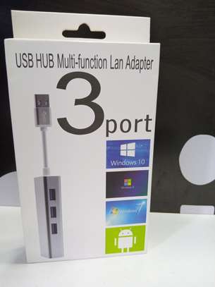 USB Ethernet Adapter USB Hub To RJ45 Lan Network Card image 2