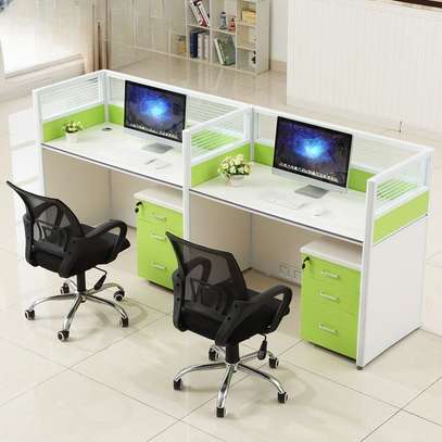 Office Desk: 2 Way Modern Modular Office Workstation image 2