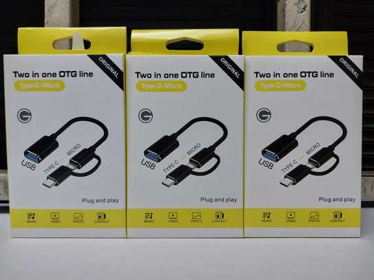 2 In 1 USB 3.0 OTG Adapter Cable Type-C Micro USB To USB 3.0 image 1
