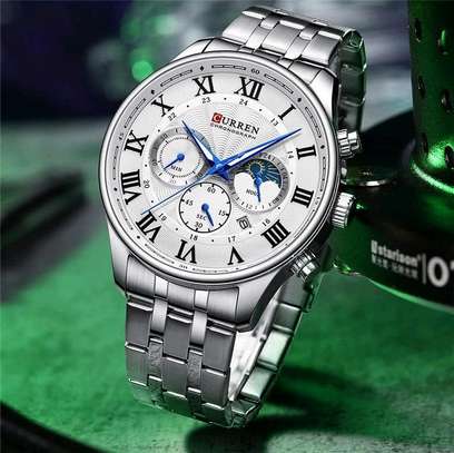 CURREN 8427 Stainless Steel Watches For Men Creative Fashion image 2