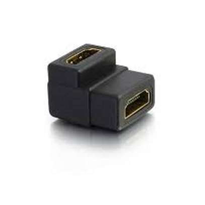 right angle L type 90 degrees HDMI female adaptor image 1