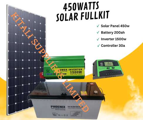 450w solar panel with battery 200ah/20hr image 1
