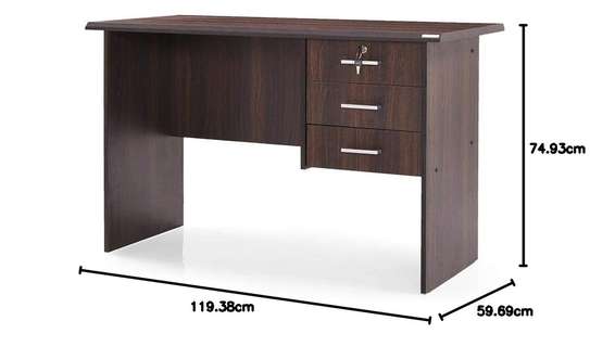 Office tables: straight 1.2m office desk with drawers image 3
