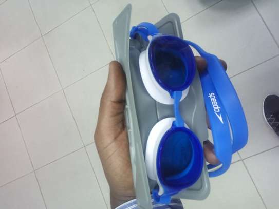 Speedo swimming goggles blue lense adult image 2