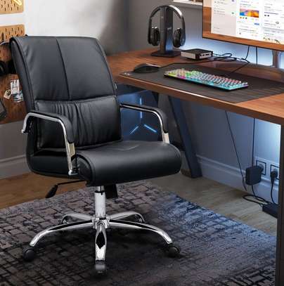 Office Chair; Warm Leather Tone Office Chair image 5