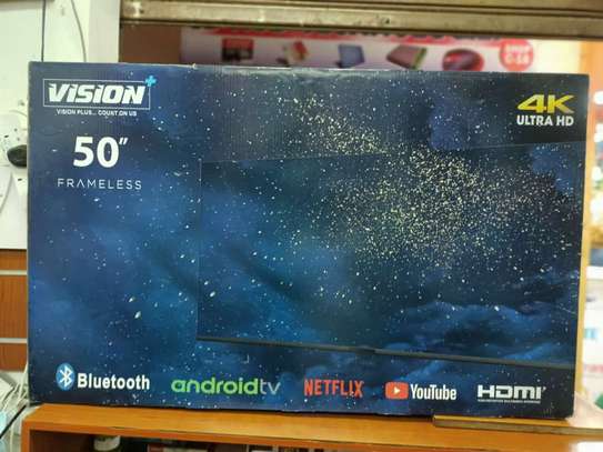 50 INCH VISION FRAMELESS UHD 4K ANDROID TV image 1