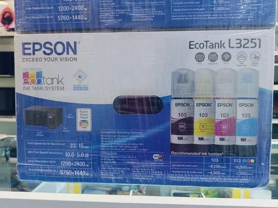 Epison Ecotank L3251 A4 WiFi All-in-one ink Tank Printer image 3