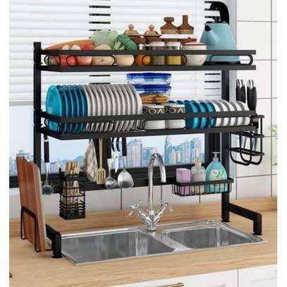 Over The Sink Dish Drying Rack,3 tier image 2